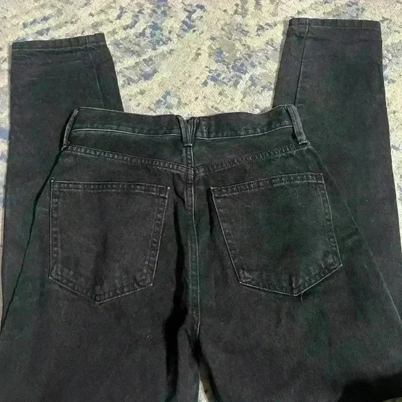 We the free straight leg jeans in worn black 25 - Picture 6 of 6